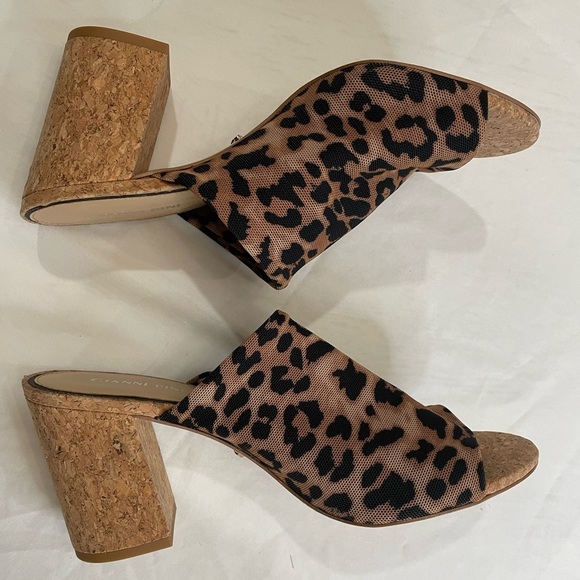 GIANNI BINI chunky heel shoes cheetah print Women’s Size 9.5M - Picture 7 of 8